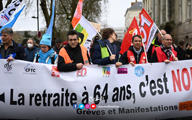 مظاهرات ضد قانون التقاعد في فرنسا