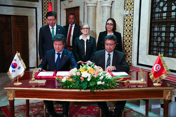 توقيع مذكرات التعاون بين تونس وكوريا