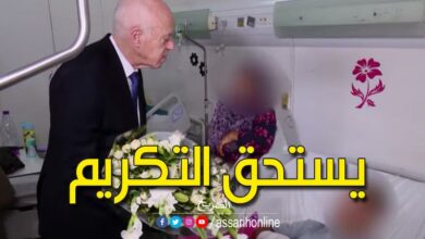 قيس سعيد يزور التلميذ المصاب بانفجار لغم في جبل المغيلة