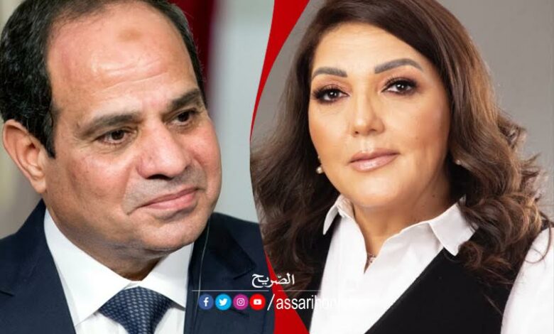 جميلة إسماعيل وعبد الفتاح السيسي