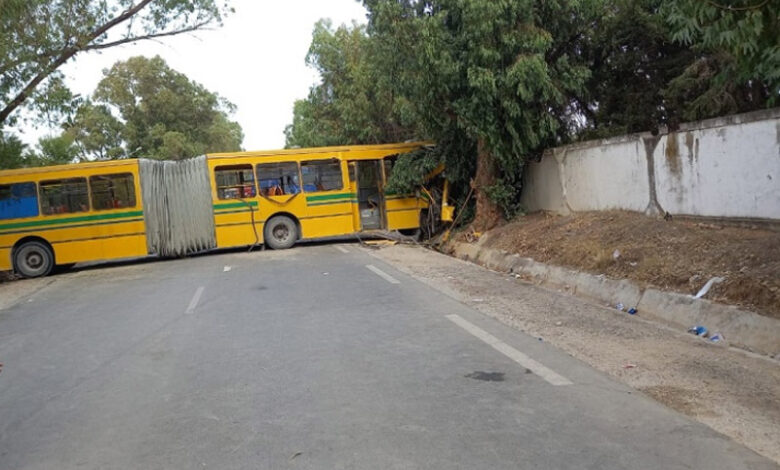 حادث حافلة في سيدي ثابت أريانة