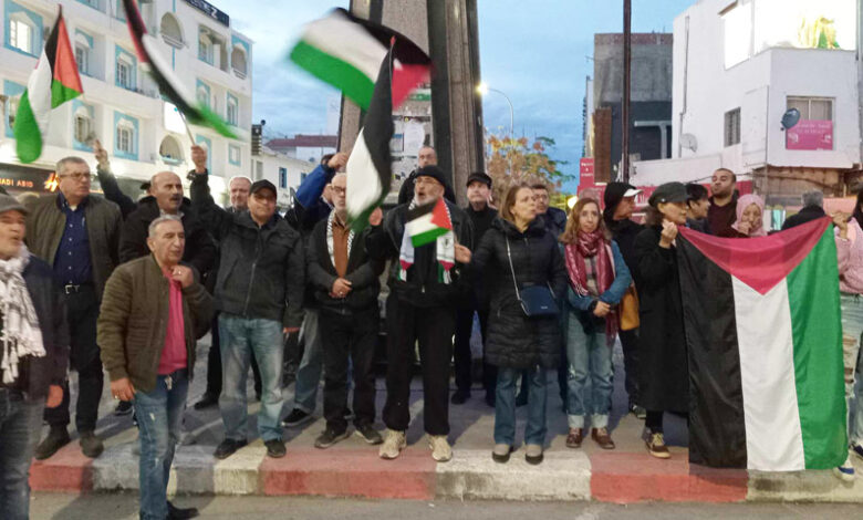 وقفة مساندة للشعب الفلسطيني في بنزرت