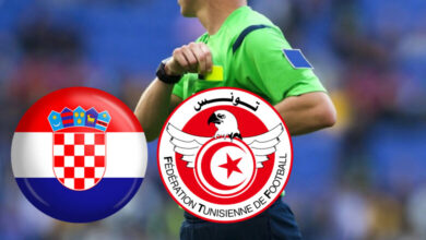 Arbitre du match entre la Tunisie et la Croatie