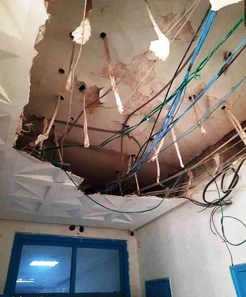قفصة.... انهيار جزء من سقف مستشفى الحسين بوزيان
