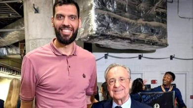 Saleh Mejri et l'Espagnol Florentino Perez