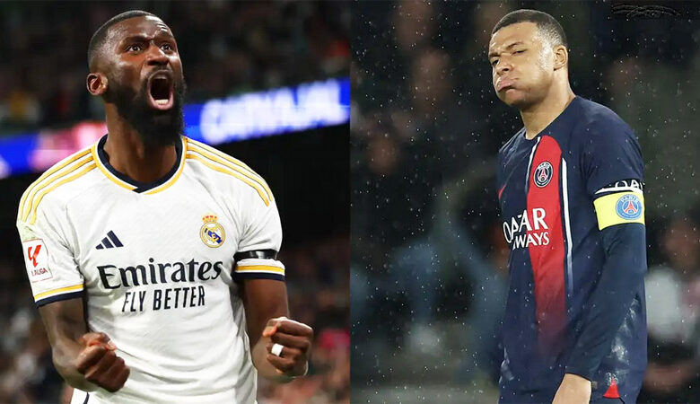 antonio rüdiger et kylian mbappé