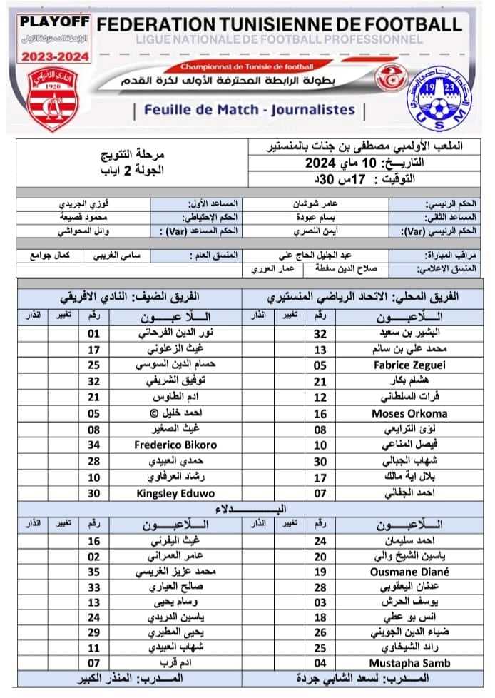 match usmo . ca le 10 mai 2024