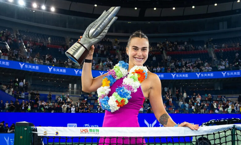Pour la troisième fois consécutive... Sabalenka remporte le titre de champion de Wuhan