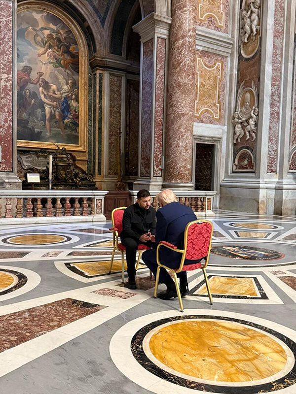 Donald Trump volodymyr zelensky Rome Vatican April 26 2025 2