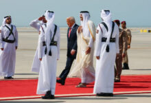 Donald Trump and Tamim ben Hamad Al Thani