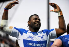 Le joueur de rugby fidjien Gosaya Raisoke