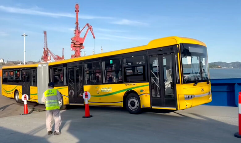 Le-premier-lot-de-bus-chinois En Tunisie