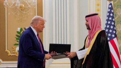 Le prince héritier saoudien Mohammed ben Salmane et le président Donald Trump
