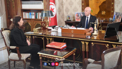 Kais saied et Sarha Zaafrani Zenzeri