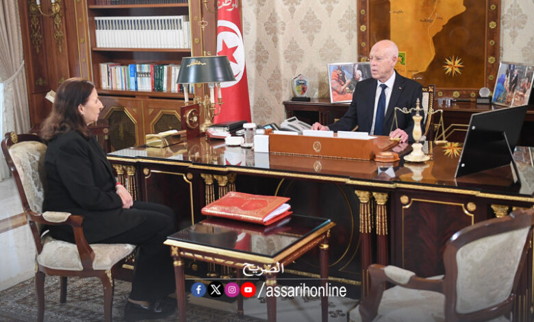 Kais saied et Sarha Zaafrani Zenzeri