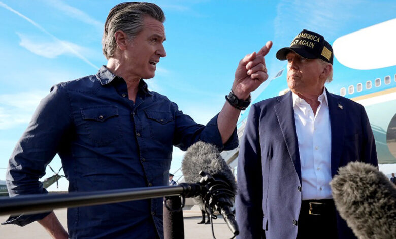 gavin newsom vs trump