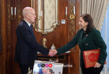 Kais saied et Sarah Zaafrani Zenezri