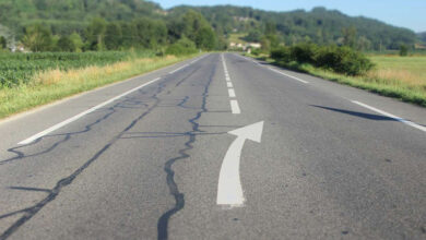 routes fissurées