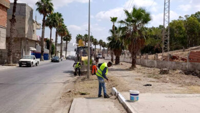 Avancement des travaux municipaux et de la campagne de nettoyage à Matar, le 22 août 2025