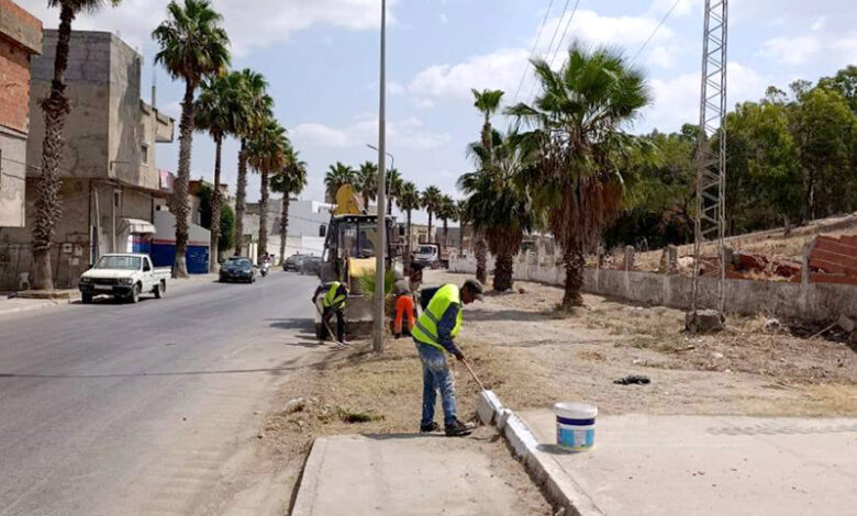 Avancement des travaux municipaux et de la campagne de nettoyage à Matar, le 22 août 2025