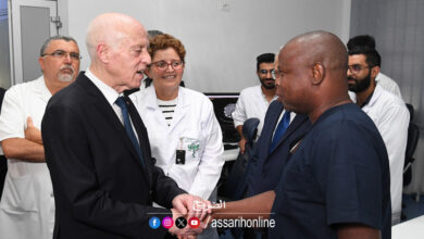 Kais Saied à l'hopital El Rabta