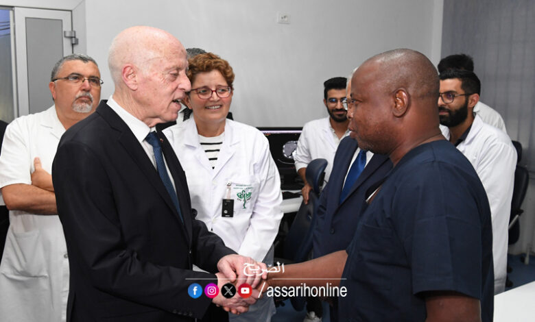 Kais Saied à l'hopital El Rabta