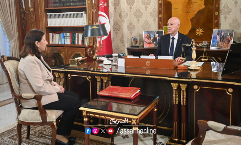 Kais Saied et Sarrah Zaafrani Zenezri