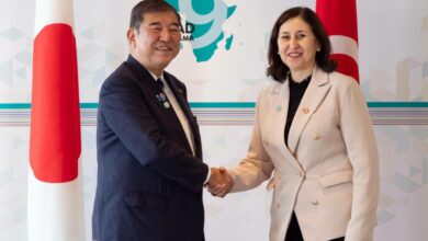 Sarra Zaafrani and Shigeru Ishiba