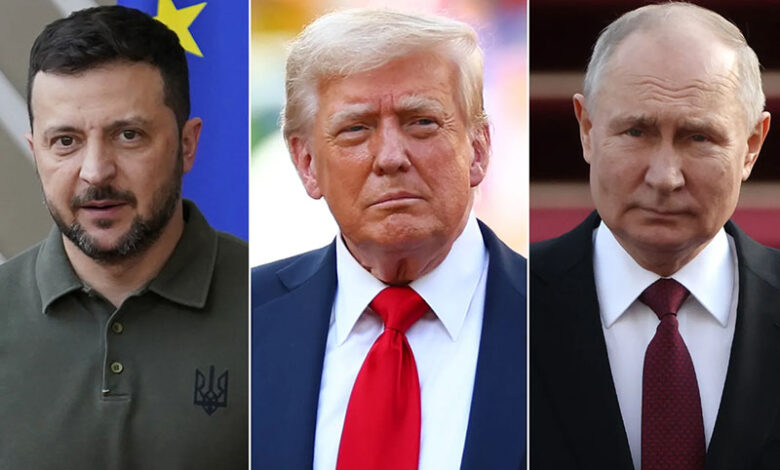 Trump, Poutine et Zelensky