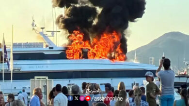 superyacht de 41 m en feu dans le-port de Saint Tropez