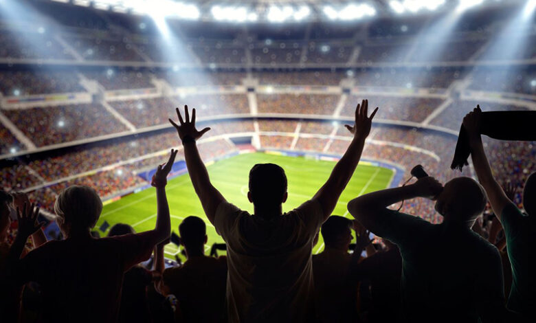 Des supporters de sport dans un stade