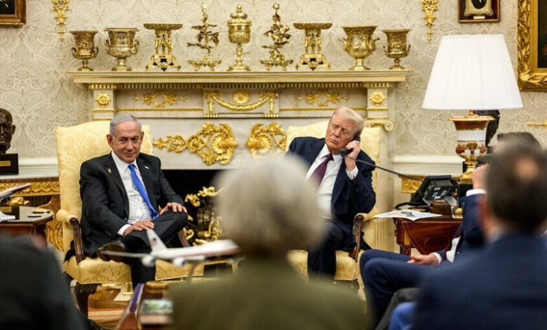 Donald Trump and Benyamin Netanyahou