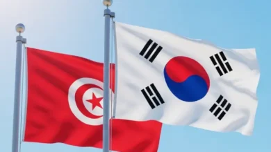 Drapeau Tunisie Drapeau Corée du Sud