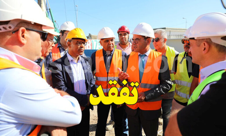 Sleh zouari visite Travaux chantier entrée Sud Tunis