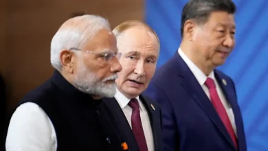 sommet de l'OCS Xi, Poutine et Modi