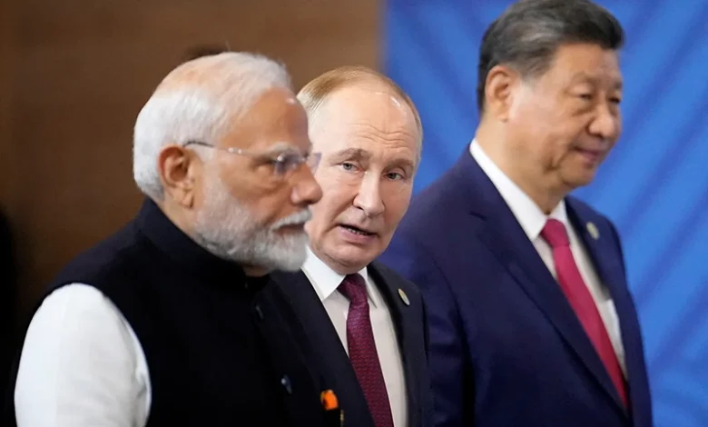 sommet de l'OCS Xi, Poutine et Modi