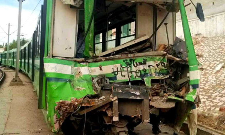 Accident Metro Arret Meftah Saadallah Tunis