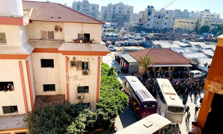 Arrivée des prisonniers palestiniens à Khan Younès