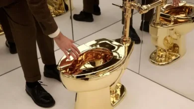 Des toilettes en or ont été vendues pour 12,1 millions de dollars.