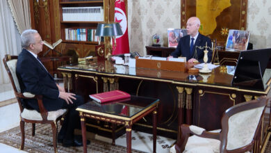 Président de la République Kais Saied Réunion avec Mustapha Ferjani Ministre de la santé