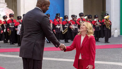 daniel chapo le president du mozambique et la premiere ministre italienne giorgia melon
