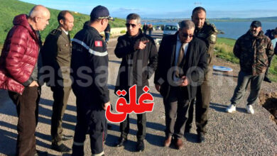 Bizerte Sud Fermeture de la route régionale 57