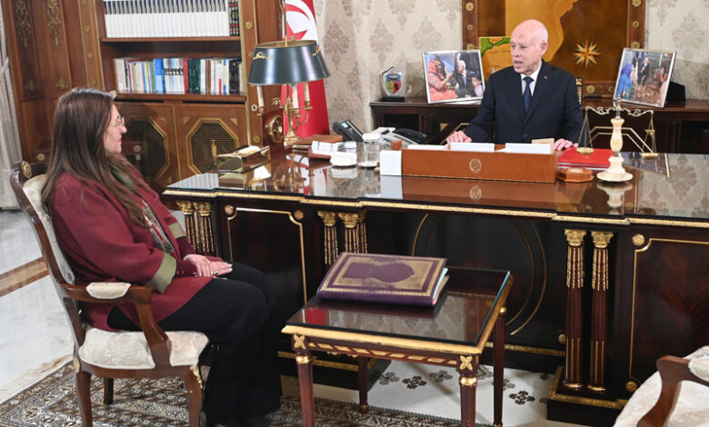 Kais Saied et Mishkat Slama Khaldi