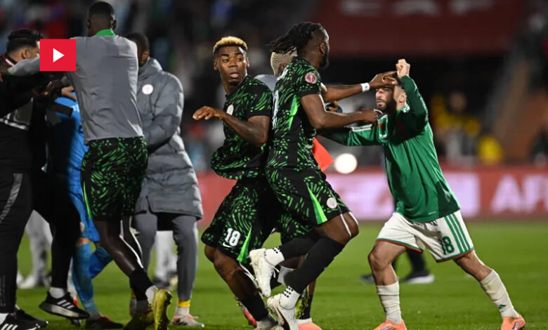 altercations Match Algerie VS nigeria