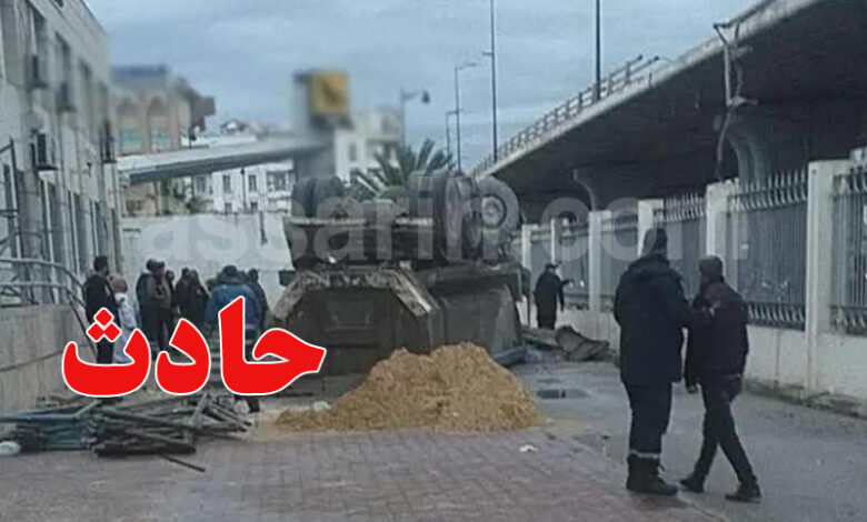 Accident Camion Pont La République Tunis 17 Février 2026