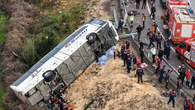 Accident de renversement d'un bus en Turquie