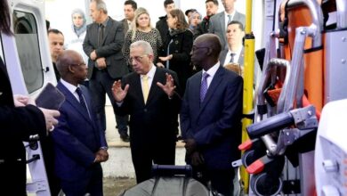 Le ministre de la Santé, le Dr Mustafa Farjani et le Dr Djiboutien Ahmed Robleh Abdullah