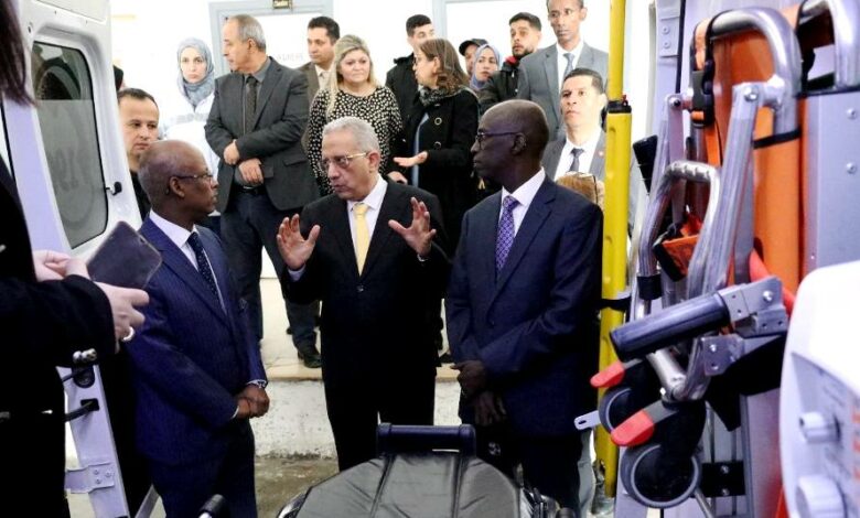 Le ministre de la Santé, le Dr Mustafa Farjani et le Dr Djiboutien Ahmed Robleh Abdullah