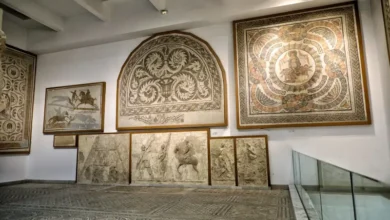 Panneaux de mosaïque antiques