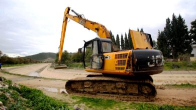 Travaux d'entretien sur le canal de Majarda - Cap Bon